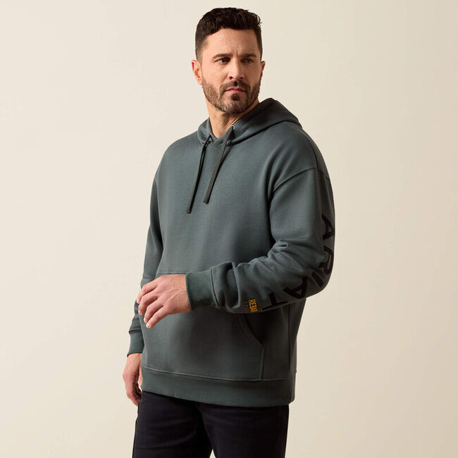 MNS Rebar Workman Graphic Hoodie STEEL GREEN/BLACK XL