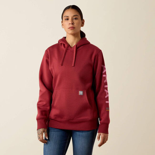 WMS Rebar Workman Graphic Hoodie BURNT RUSSET/MAUVEWOOD MED
