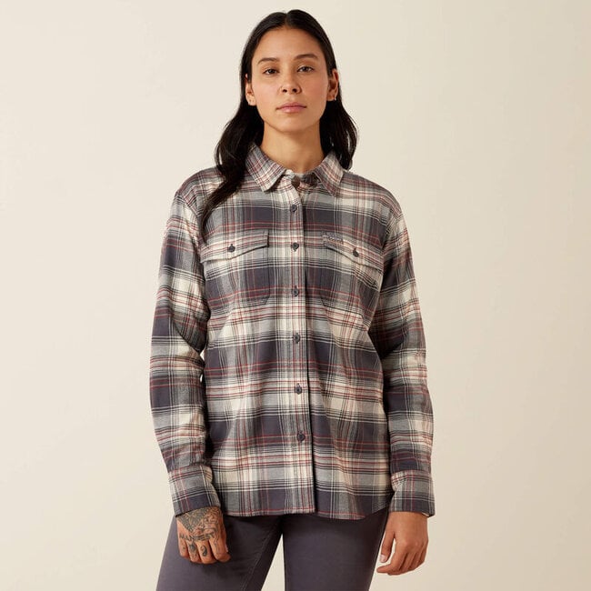 WMS Rebar Flannel DuraStretch Work Shirt BONE WHITE XS