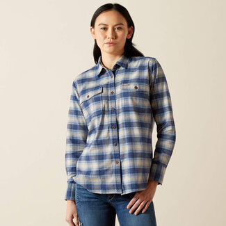 WMS Rebar Flannel DuraStretch Work Shirt NAVY SML