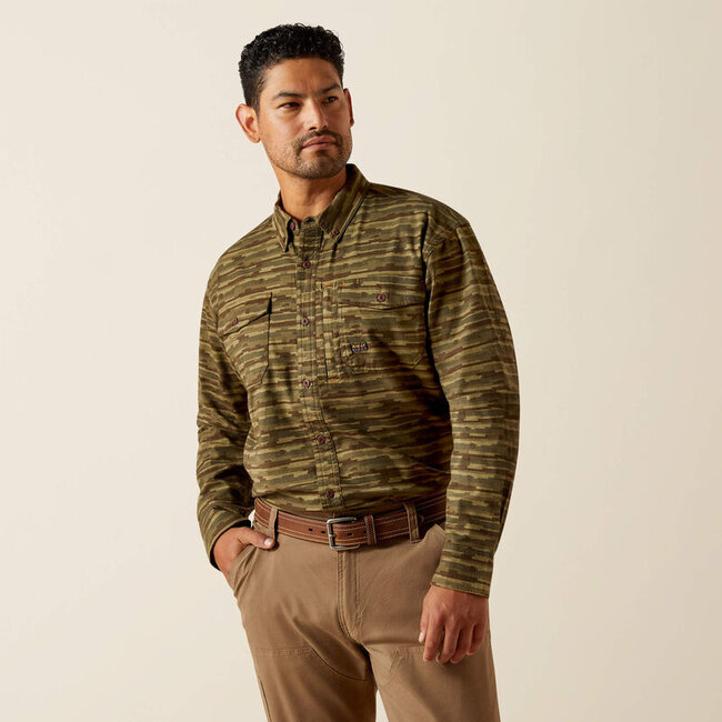 WMS Rebar Flannel DuraStretch Work Shirt DEEP DIVE LG