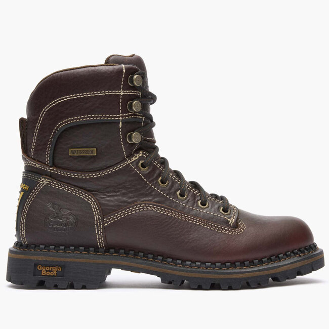 Georgia Boot AMP LT Logger Womens Alloy Toe Water Proof Low Heel Boot