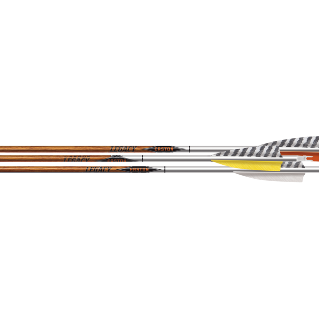 Easton Carbon Legacy 5mm 4" Helical Feathers- 6 pack