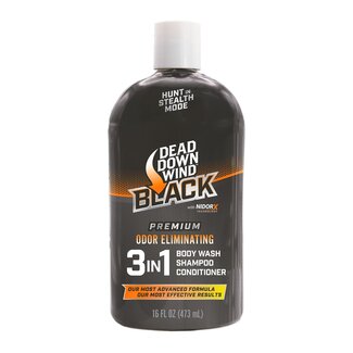 DDW Black Premium 16oz 3-in-1 Body Wash