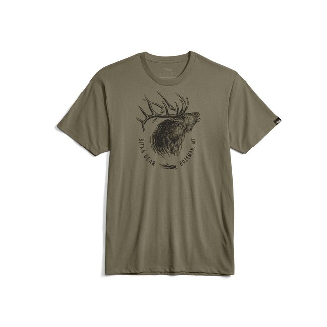 Elk Sketch Tee Dark Green Sage M