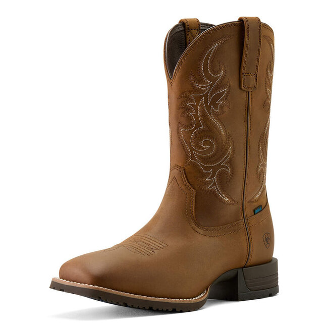 Ariat Men's Hybrid Ranchway Waterproof Wide Square Toe Cowboy Boot
