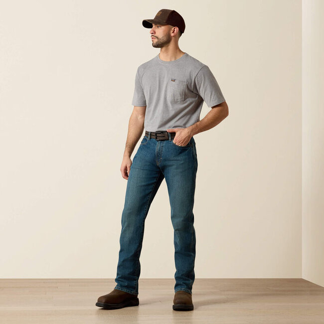 Ariat Men's Rebar M4 Relaxed DuraStretch Basic Boot Cut Jean