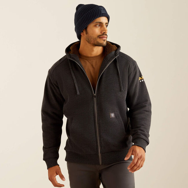 Ariat Men's Rebar All-Weather Sherpa-Lined Full Zip Hoodie