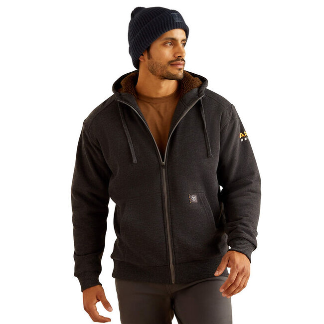 Ariat Men's Rebar All-Weather Sherpa-Lined Full Zip Hoodie