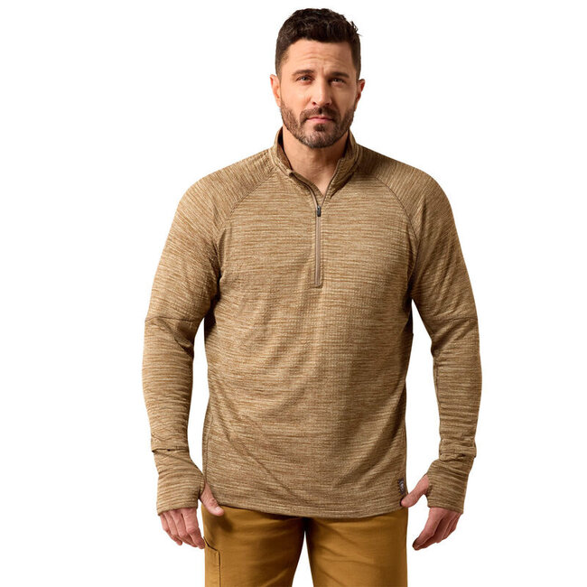 Ariat Men's Rebar Gridwork Baselayer 1/4 Zip T-Shirt