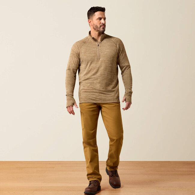Ariat Men's Rebar Gridwork Baselayer 1/4 Zip T-Shirt