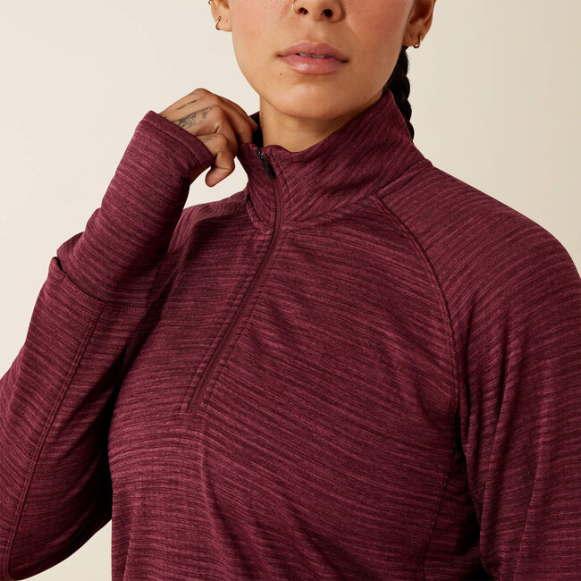 Ariat Women's Rebar Gridwork Baselayer 1/4 Zip Watch Window Shirt
