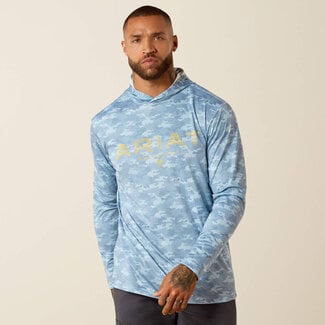 Ariat Apparel Ariat Men's Rebar Sunblocker Printed Craft Hooded Long Sleeve T-Shirt
