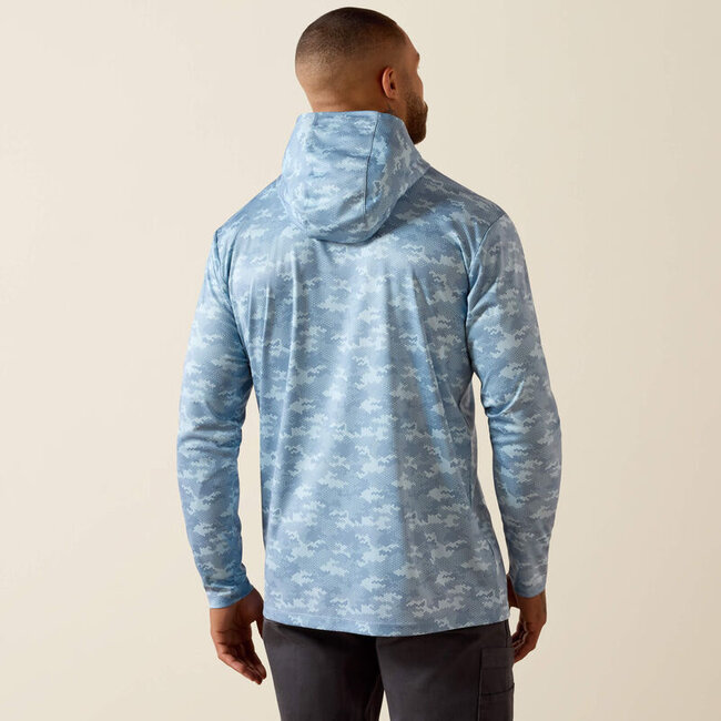 Ariat Men's Rebar Sunblocker Printed Craft Hooded Long Sleeve T-Shirt