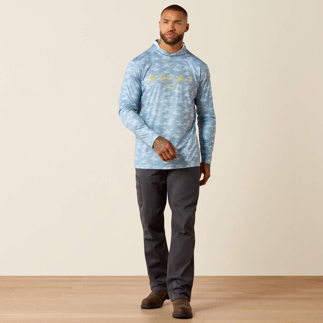 Ariat Men's Rebar Sunblocker Printed Craft Hooded Long Sleeve T-Shirt