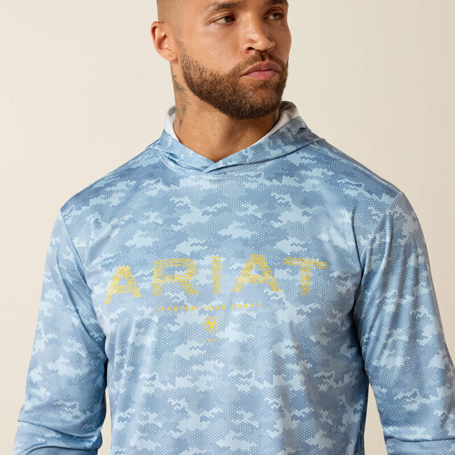 Ariat Men's Rebar Sunblocker Printed Craft Hooded Long Sleeve T-Shirt