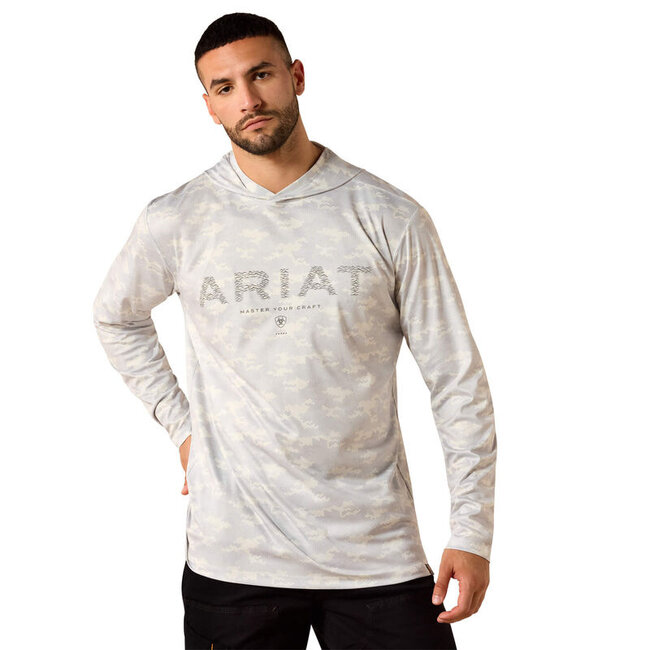 Ariat Men's Rebar Sunblocker Printed Craft Hooded Long Sleeve T-Shirt