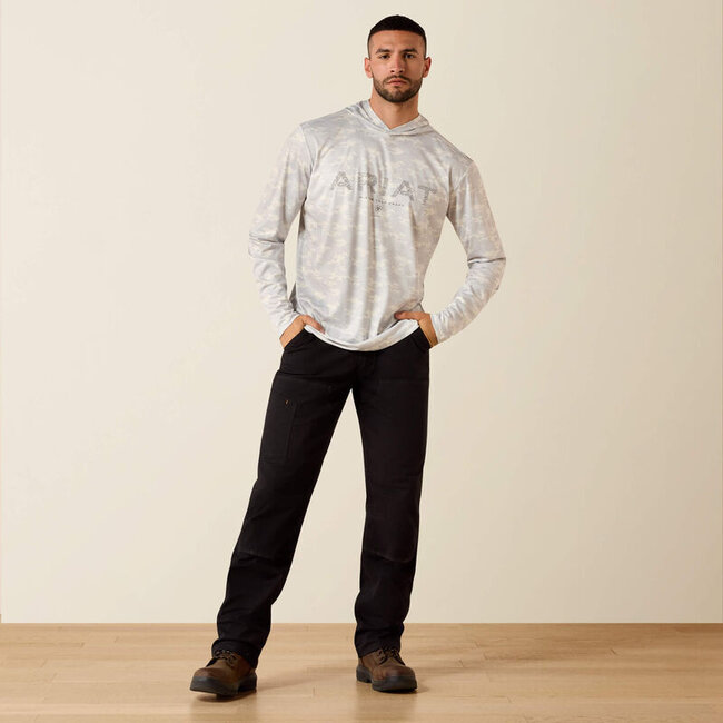Ariat Men's Rebar Sunblocker Printed Craft Hooded Long Sleeve T-Shirt