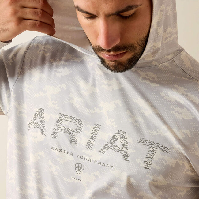Ariat Men's Rebar Sunblocker Printed Craft Hooded Long Sleeve T-Shirt