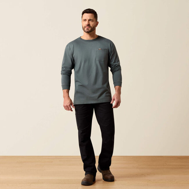 Ariat Men's Rebar Cotton Strong WHLF Shield Long Sleeve T-Shirt