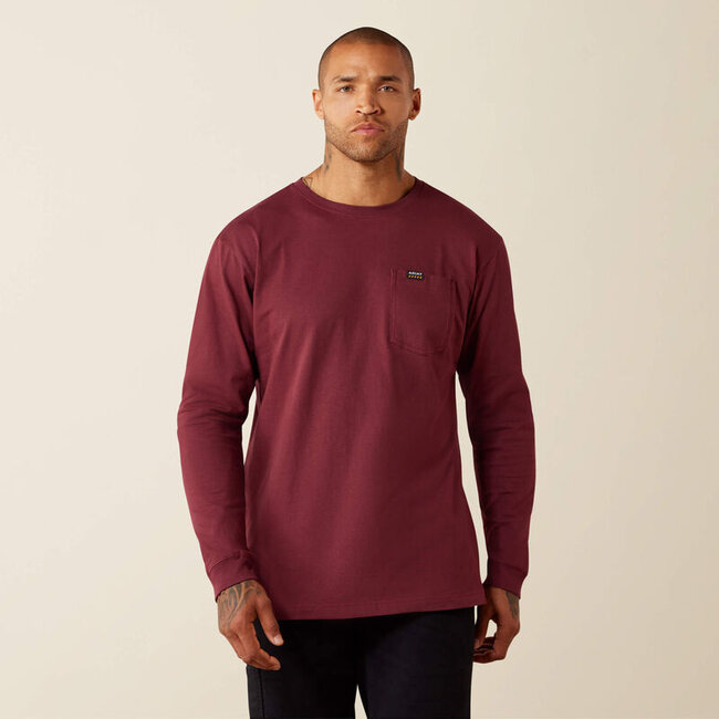 Ariat Men's Rebar Cotton Strong WHLF Shield Long Sleeve T-Shirt