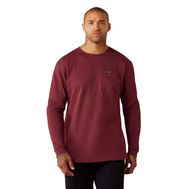 Ariat Men's Rebar Cotton Strong WHLF Shield Long Sleeve T-Shirt