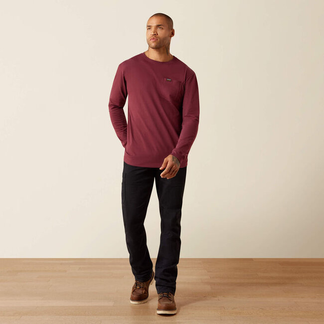 Ariat Men's Rebar Cotton Strong WHLF Shield Long Sleeve T-Shirt