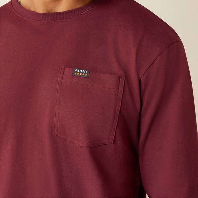 Ariat Men's Rebar Cotton Strong WHLF Shield Long Sleeve T-Shirt