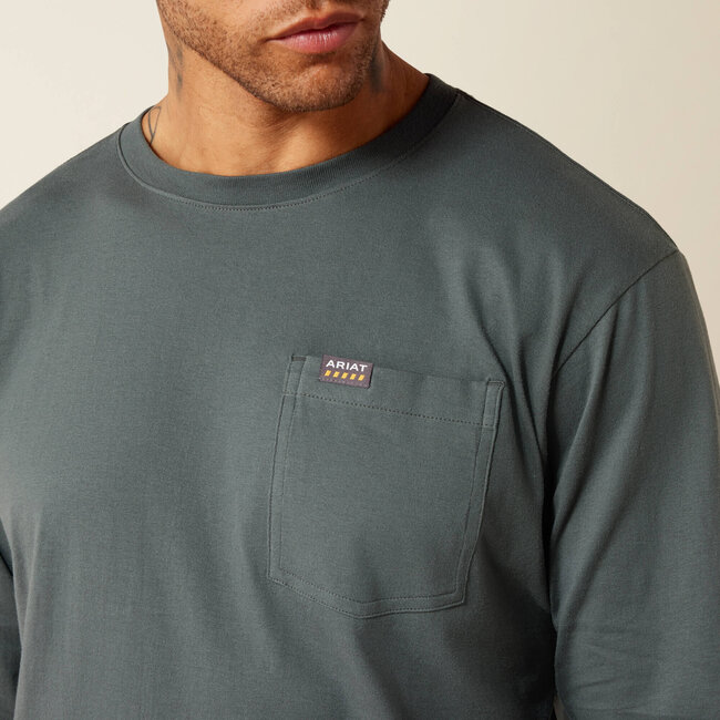 Ariat Men's Rebar Cotton Strong Standard Logo Pocket T-Shirt