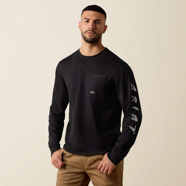 Ariat Men's Rebar Workman Bearded Skull Long Sleeve T-Shirt