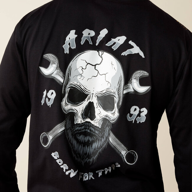 Ariat Men's Rebar Workman Bearded Skull Long Sleeve T-Shirt