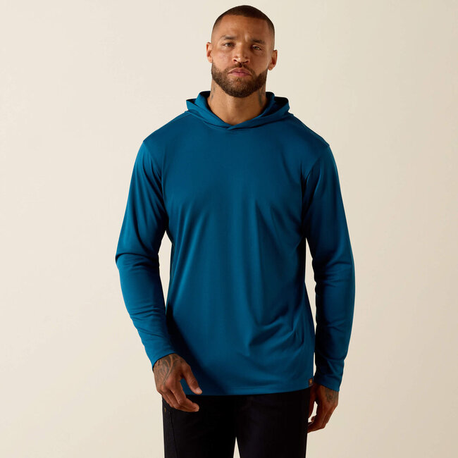 Ariat Men's Rebar Sunblocker Outdoor Hooded Classic Fit Long Sleeve T-Shirt
