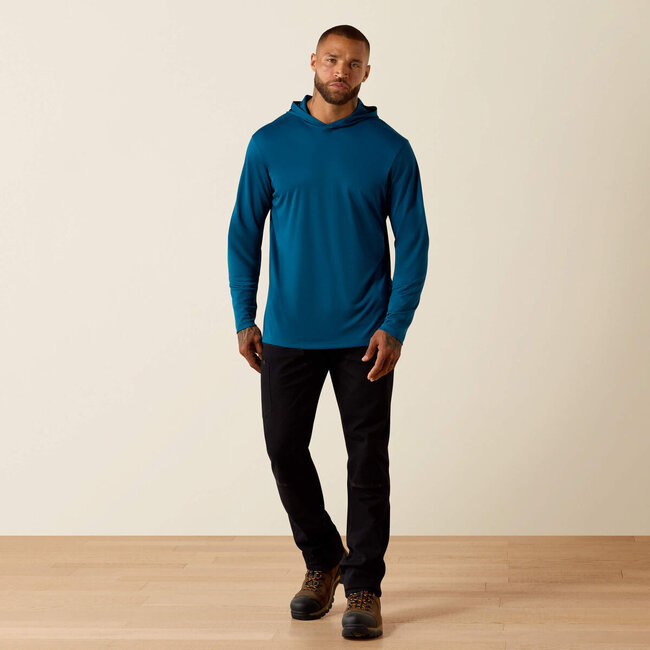 Ariat Men's Rebar Sunblocker Outdoor Hooded Classic Fit Long Sleeve T-Shirt