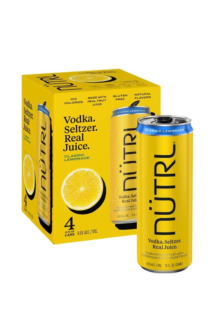 Nutrl Vodka Seltzer Classic Lemonade 4-Pack