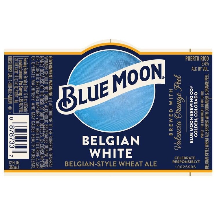 Blue Moon Belgian White Wheat Ale 6-Pack