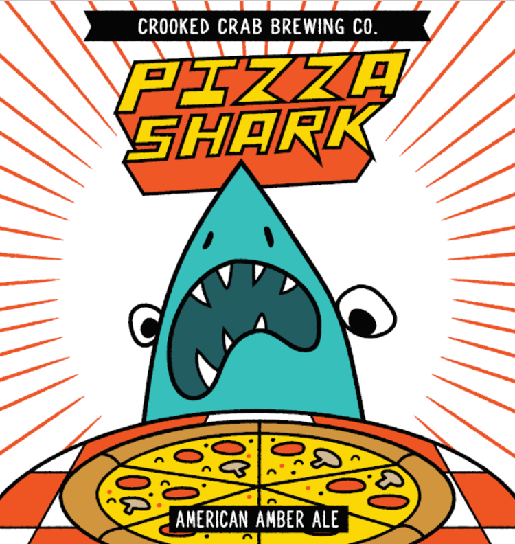 Crooked Crab Pizza Shark Amber Ale