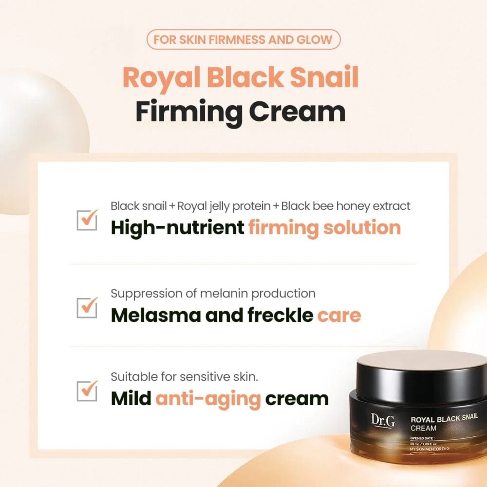 DR.G Royal Black Snail Cream 50mL