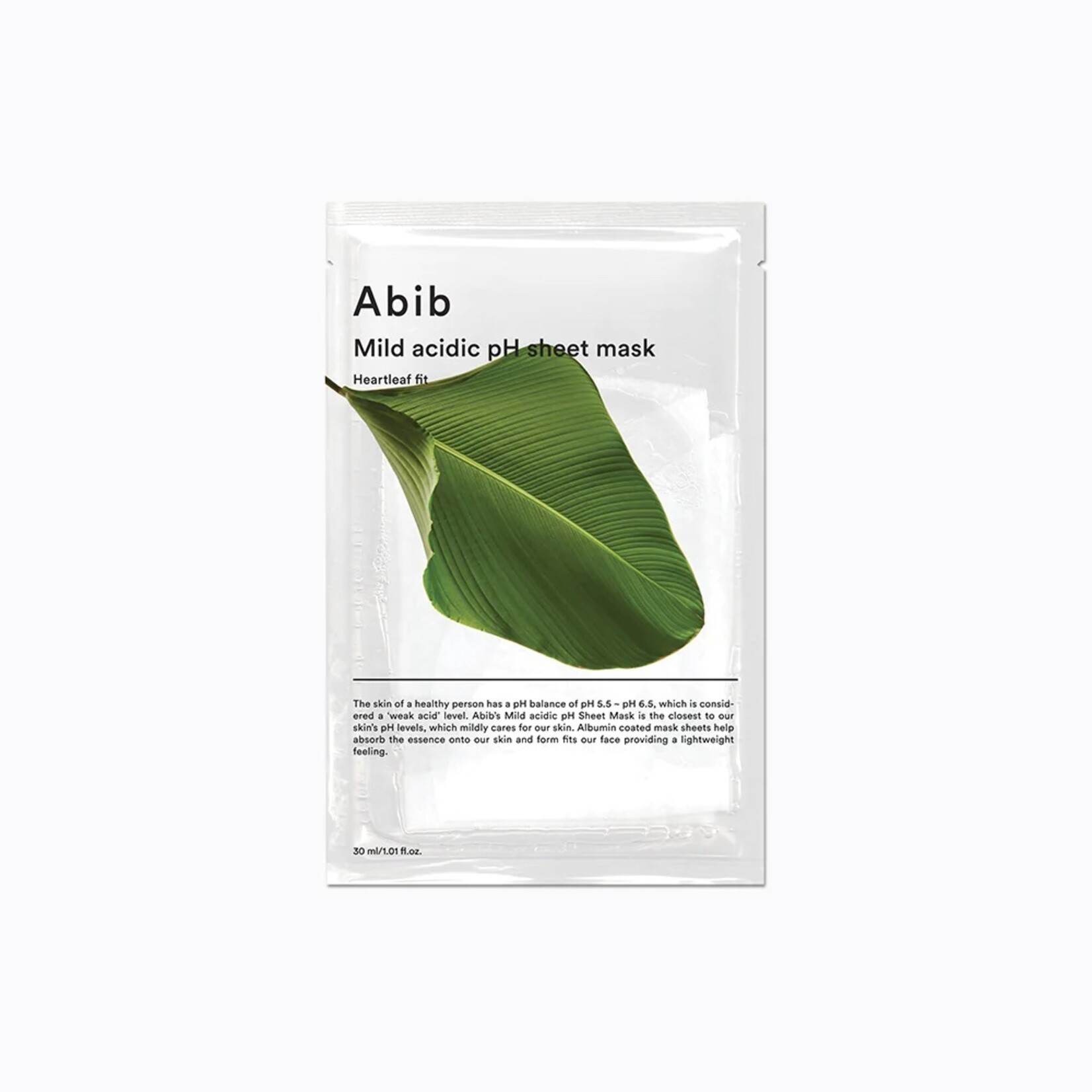 Abib Mild Acidic pH Sheet Mask 1p #Heartleaf Fit