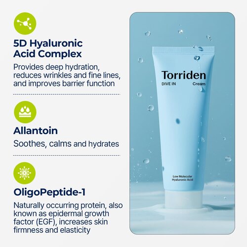 Torriden Dive In Low Molecular Hyaluronic Acid Cream 80mL Torriden Dive In Low Molecular Hyaluronic Acid Cream 80mL