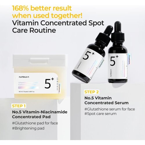 numbuz:n No.05+ Vitamin-Niacinamide Concentrated Pad 180ml / 70pads numbuz:n No.05+ Vitamin-Niacinamide Concentrated Pad 180ml / 70pads