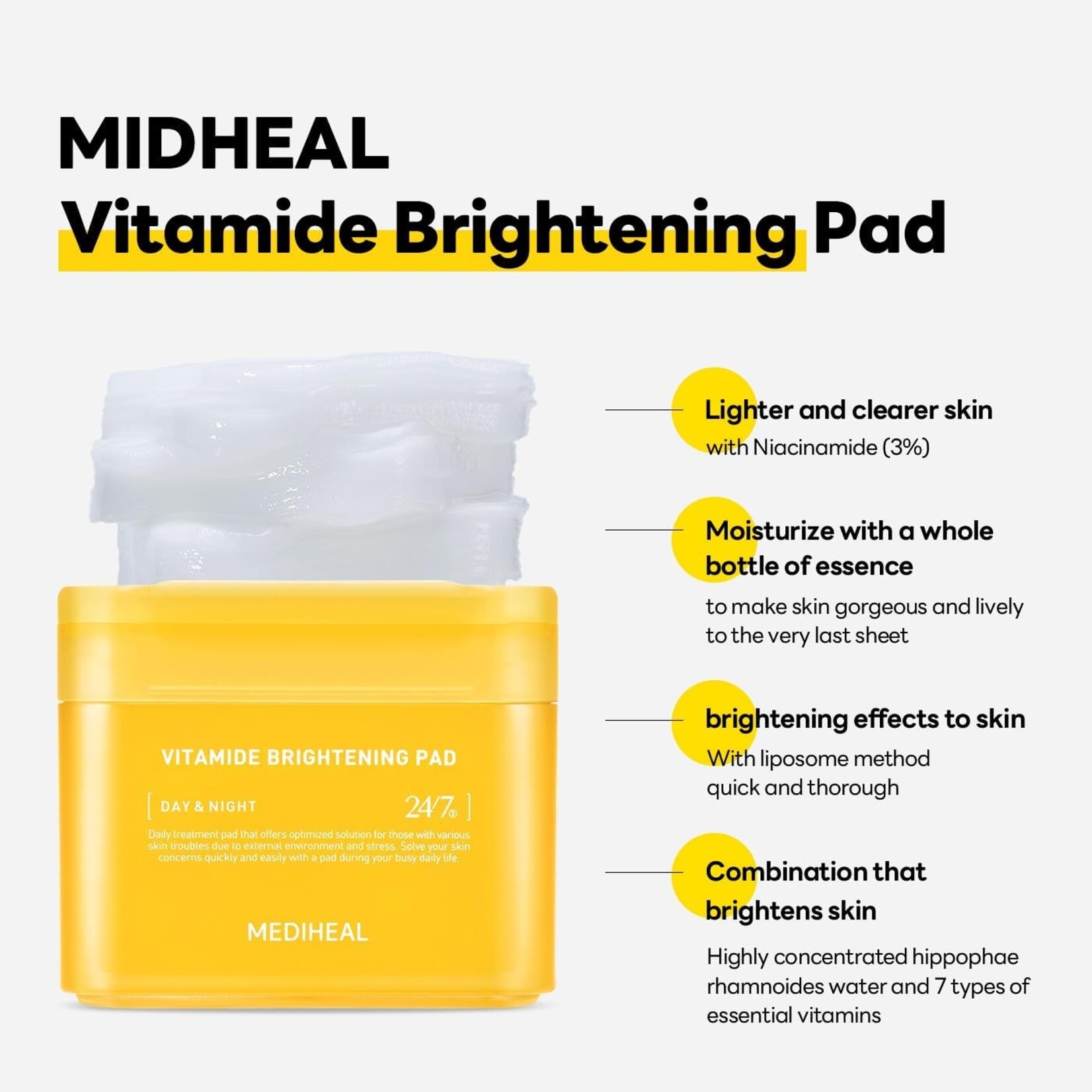 MEDIHEAL Vitamide Brightening Pad 100pcs