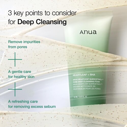 ANUA Heartleaf Quercetinol Pore Deep Cleansing Foam 150mL ANUA Heartleaf Quercetinol Pore Deep Cleansing Foam 150mL