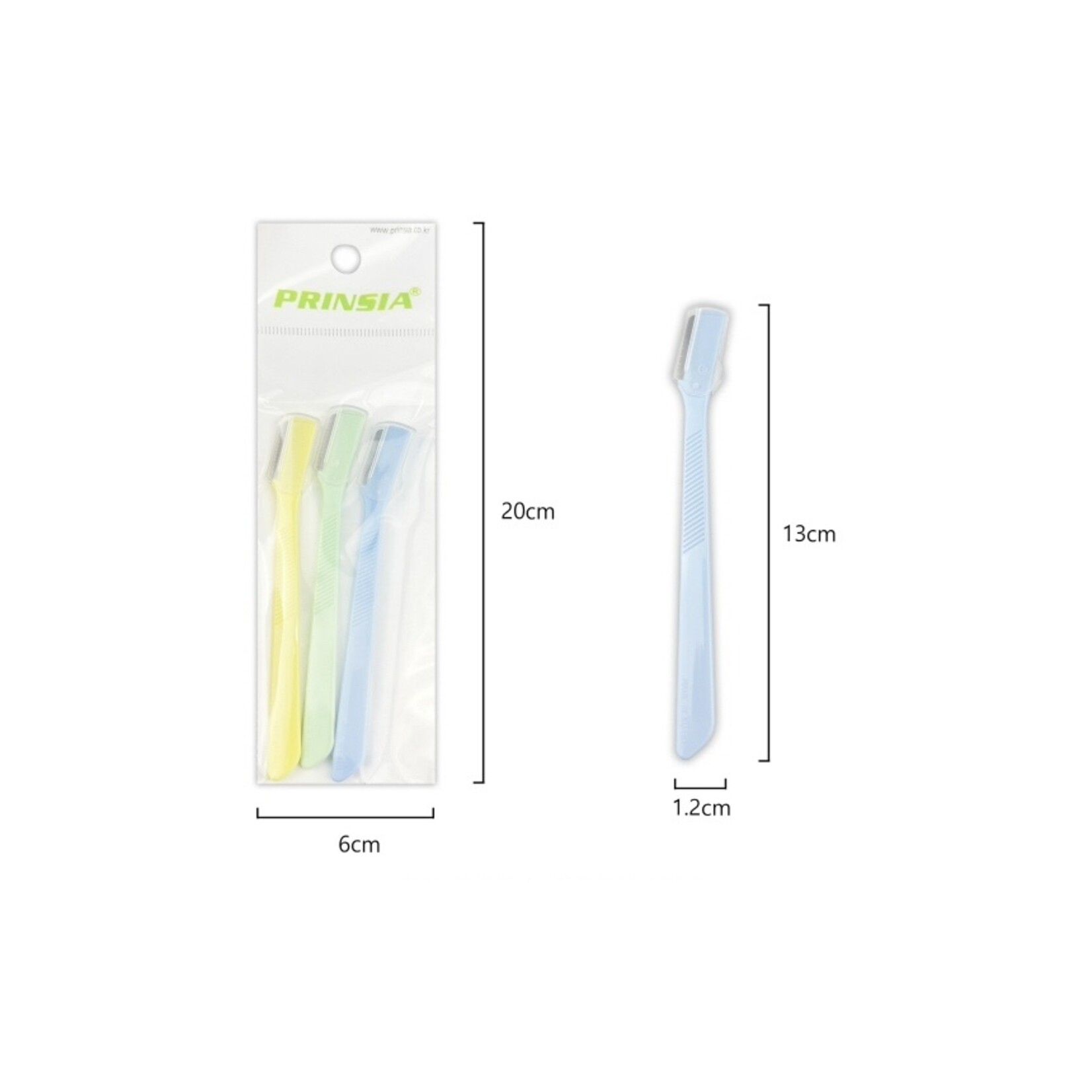 PRINSIA Eyebrow Razor 3p