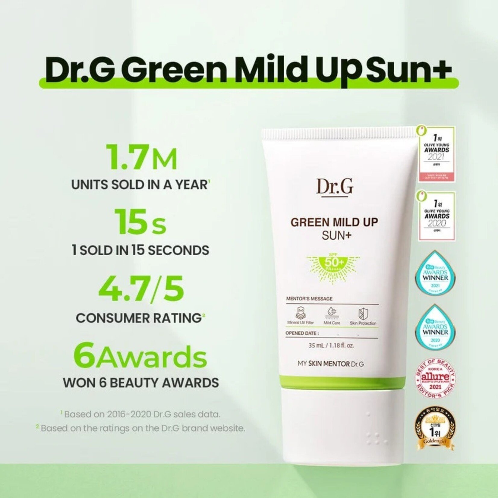 DR.G Green Mild Up Sun Plus 50mL