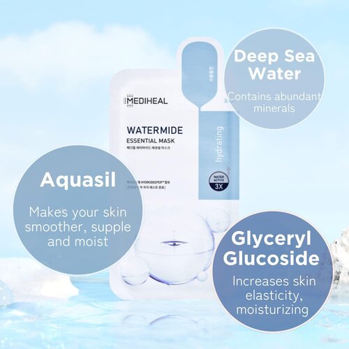 MEDIHEAL Hyaluronate Watermide Essential Mask 24g*10p MEDIHEAL Hyaluronate Watermide Essential Mask 24g*10p