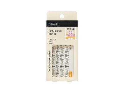 FILLIMILLI Point Piece Lashes #02 Clear Line (9mm) 60p