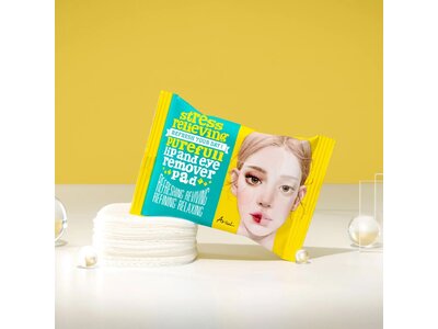 Ariul Stress Relieving Purefull Lip and Eye Remover Pad  30pcs