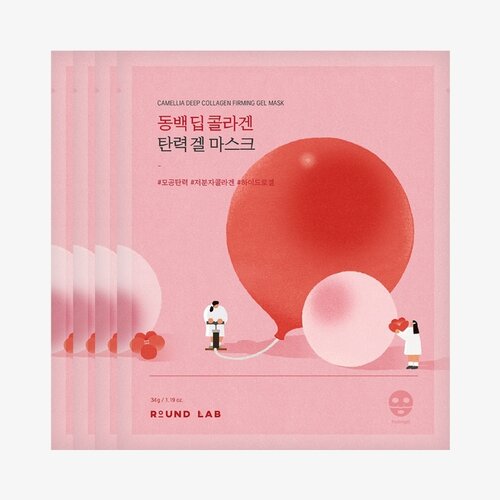 Round Lab Camellia Deep Collagen Firming Gel Mask 34mL*4p