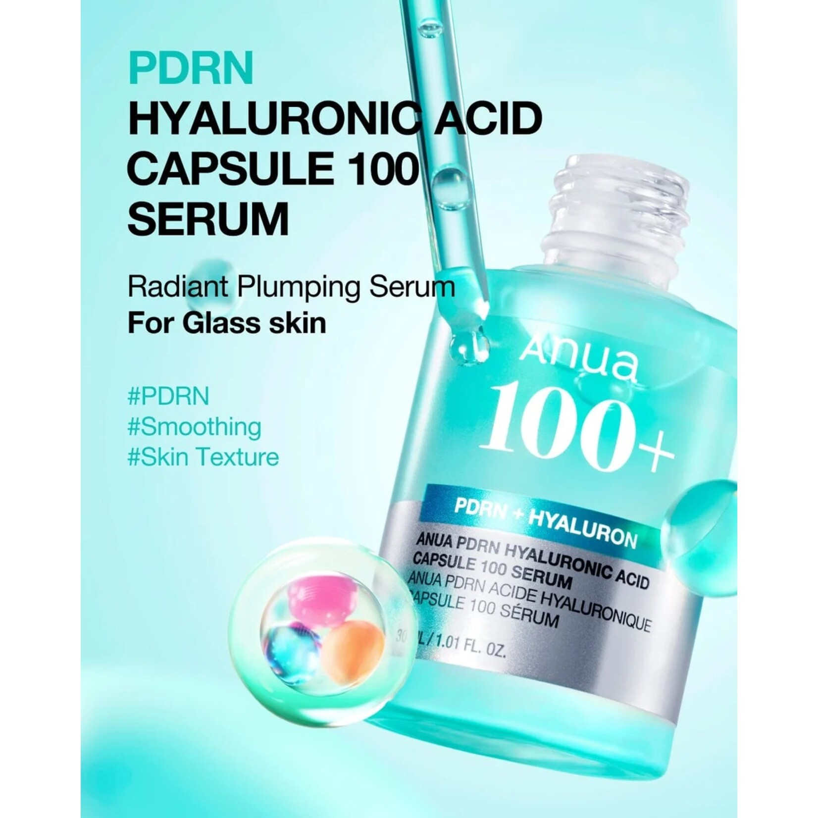 ANUA PDRN Hyaluronic Acid Capsule 100 Serum 30mL