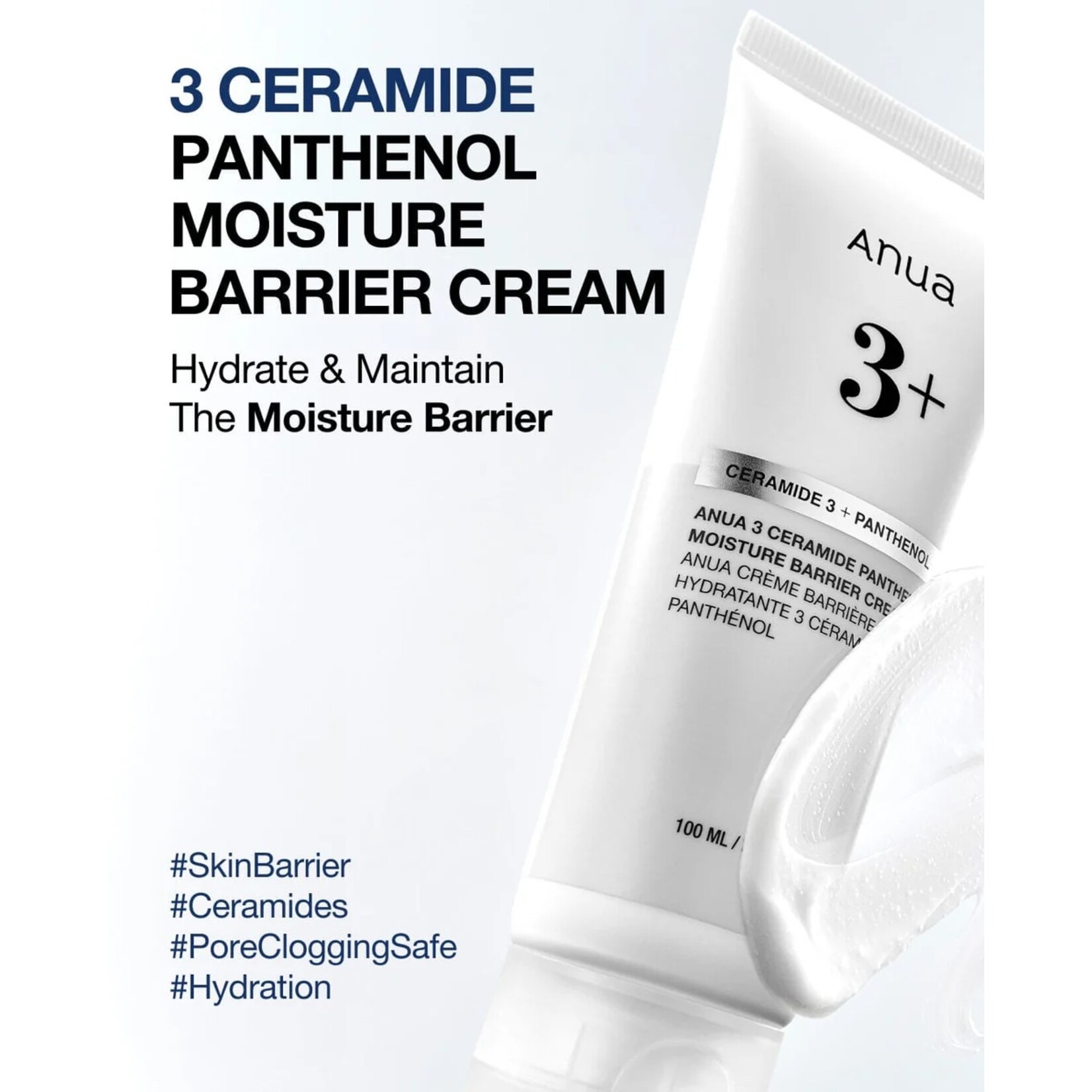 ANUA 3 Ceramide Panthenol Moisture Barrier Cream 100mL